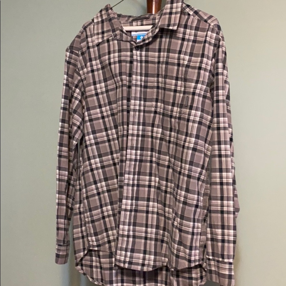 Columbia button down, plaid